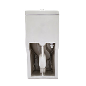1 Piece Toilet For Bathroom, Dual Flush 1.1 / 1.6 Gpf, Soft Closing Seat - White