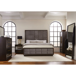 2 Drawer Nightstand With Trim And USB Charging - Brown