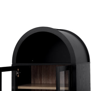 K&K 71" Tall Arched Kitchen Pantry Cabinet