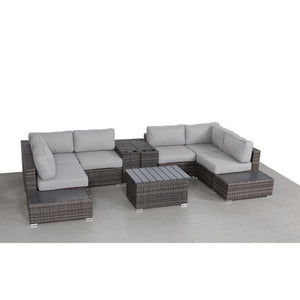 Wicker Sectional Seating Group With Cushions