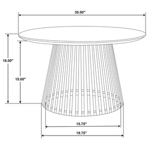 Diana - 2 Piece Round Coffee And End Table Set - Natural