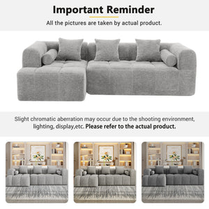 Sectional Free Combined Sofa With 2 Side Pockets