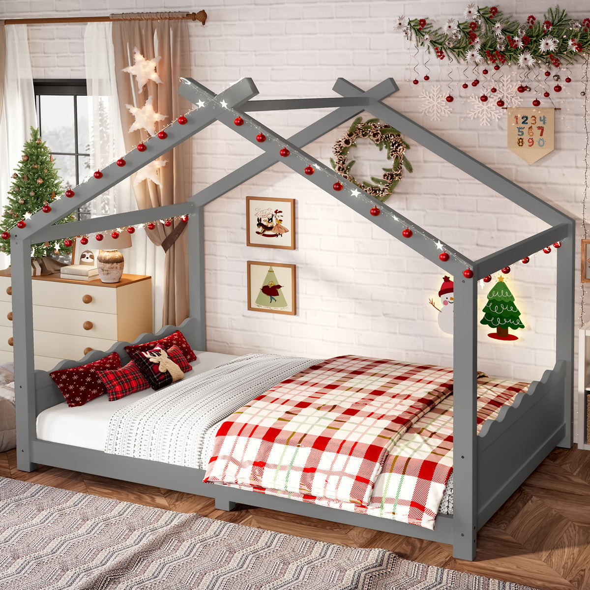 Full House Floor Bed with Support Slats