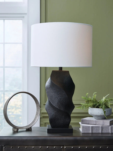 Amillion - Poly Table Lamp - Black - Best Buy Furniture