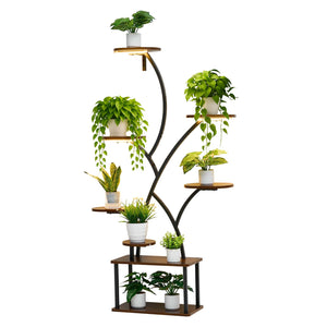 Plant Stand Indoor with Grow Lights - 62 in Tall 8-Tier Lighted Shelf