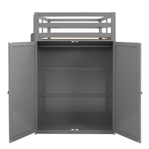Loft Bed With Drawers, Desk, And Wardrobe