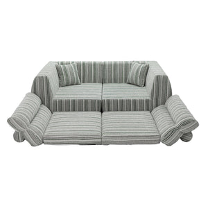 3 Seater, Couch With Throw Pillows For Living Room