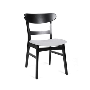 Mid Century Dining Chairs With Cushioned Seats And Wood Frame (Set of 2)