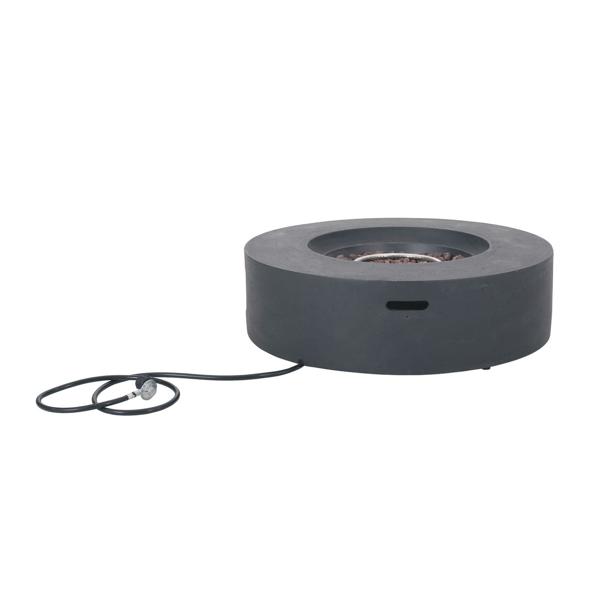 Modern Lightweight Concrete Outdoor Circular Fire Pit 50, 000 Btu