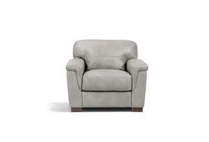 Cornelia - Leather Chair - Gray - Best Buy Furniture