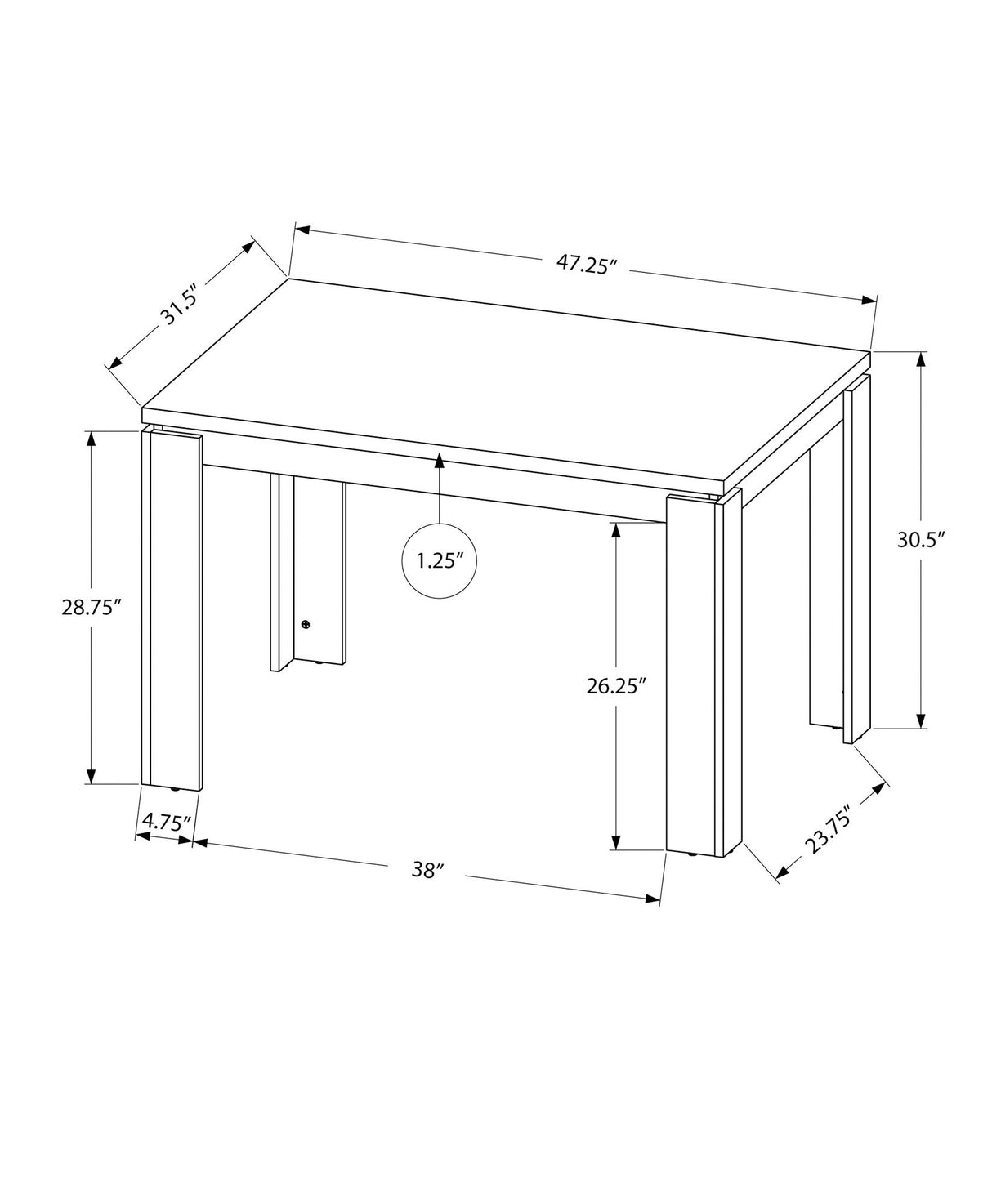 Rectangular Small Dining TableContemporary & Modern