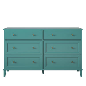 Monticello - 6 Drawer Dresser - Green