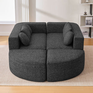 Boneless - Couch Modular Sectional Sofa With Deep Seating And Curved Design