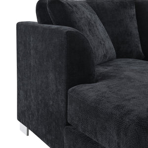 Modern Cloud Sectional Sofa L Shaped Luxury Couch Set With 2 Free Pillows 4 Seat With Oversized Chaise