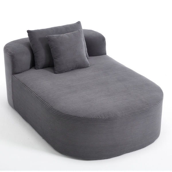 Oversized Chaise Lounge Sofa Bed With Deep Seat And Soft Pillows