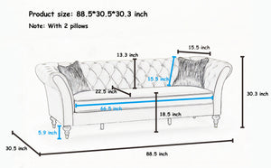 88.5" Chesterfield Sofa