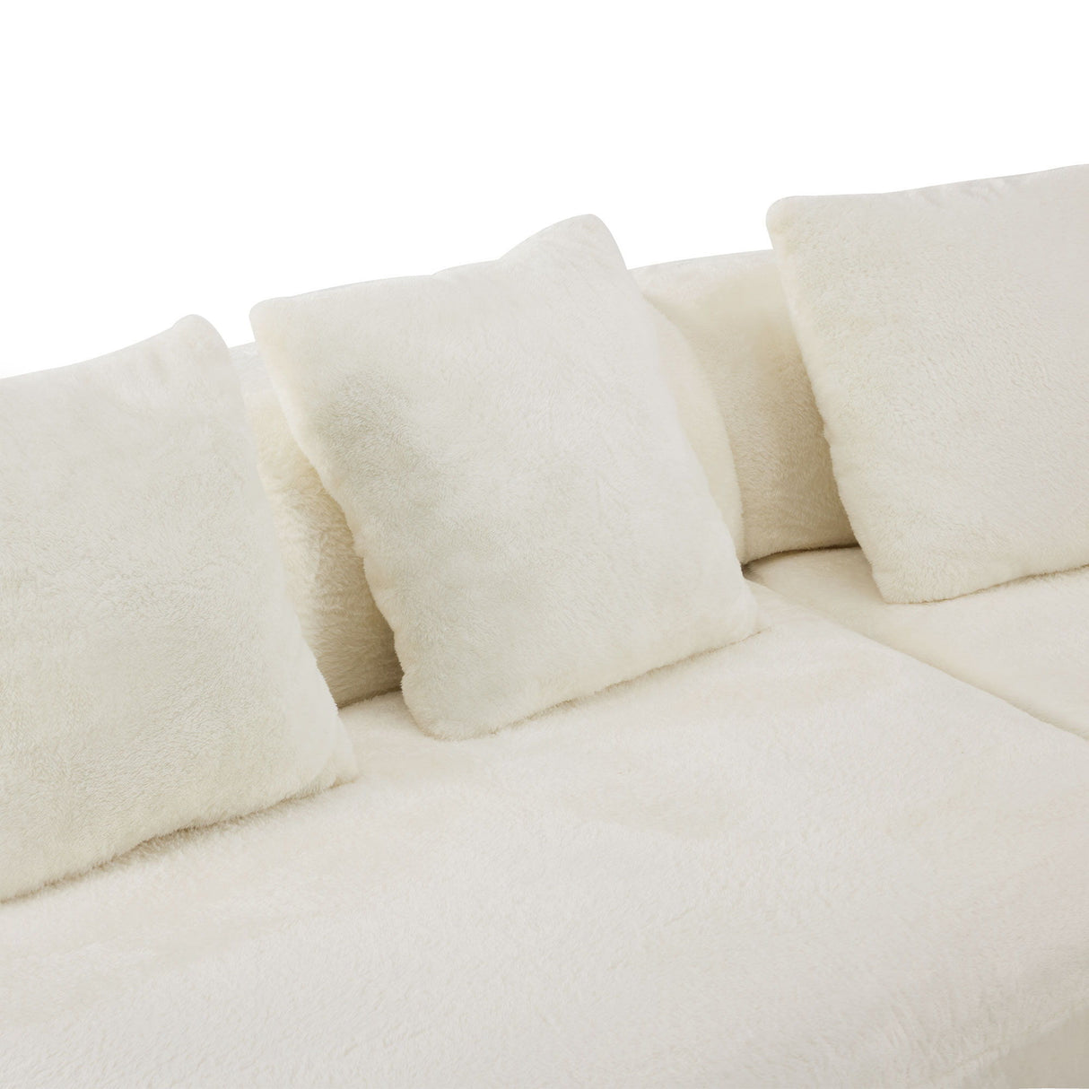 Modern Curved Sofa With Pillows