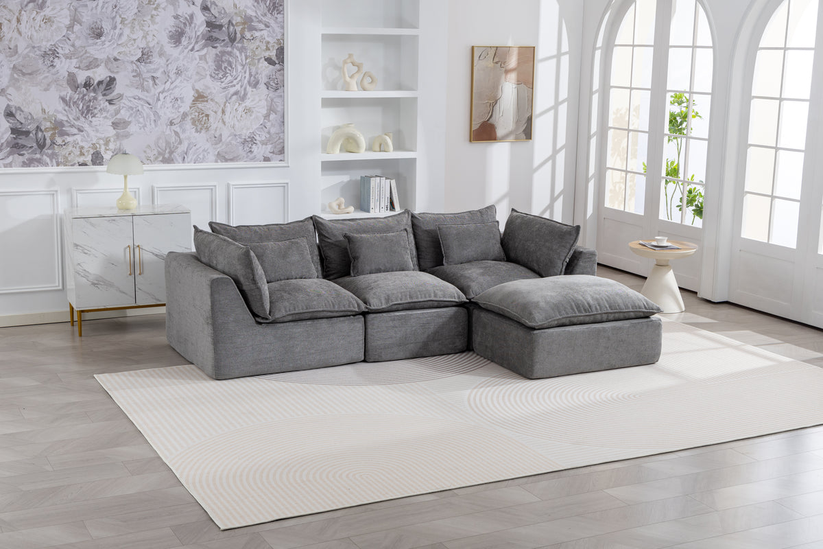 102.3" Width Cloud Couch Oversized Modular Sectional Sofa