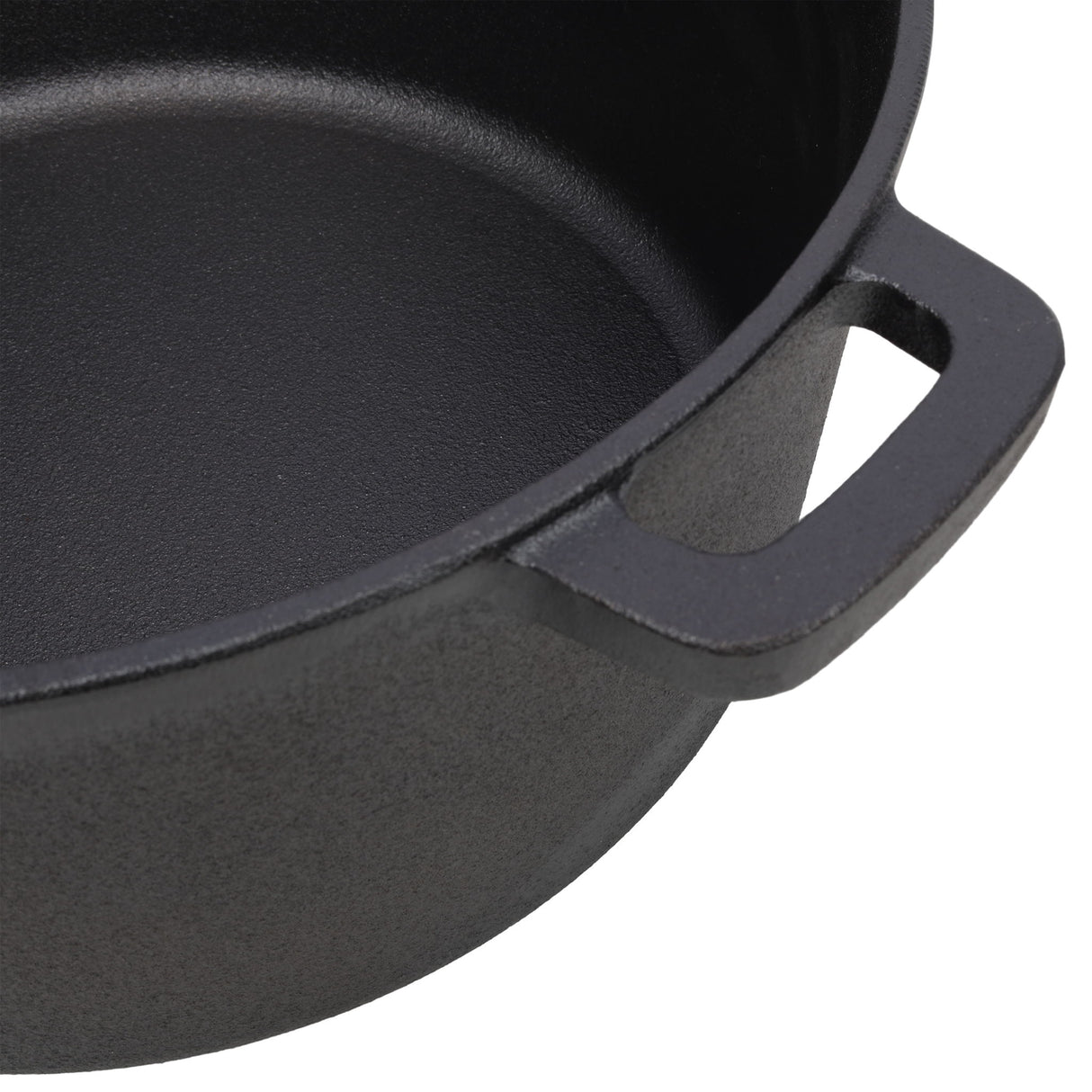 2 In 1 Pre-Seasoned Cast I Dutch Oven With Dual Handles, 5 Quart - Black