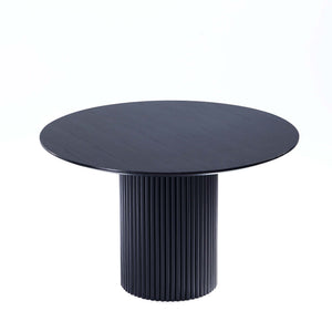 Hathaway - Round Dining Table With Ribbed Base