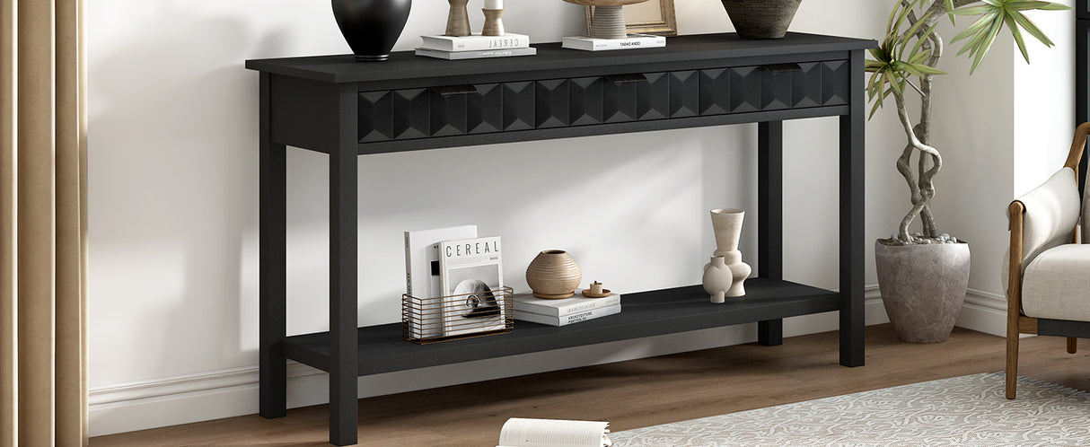 U_Style 58.3'' Fir Veneer Entryway Table
