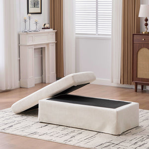 Ottoman Foot Stool With Metal Legs