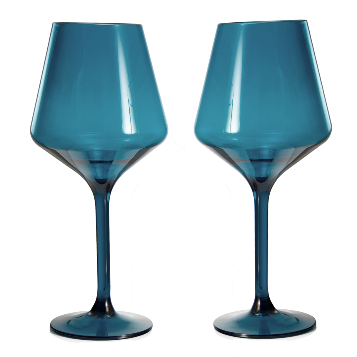 Saint Tropez Acrylic Stemmed Wine Glassware, Set of 2