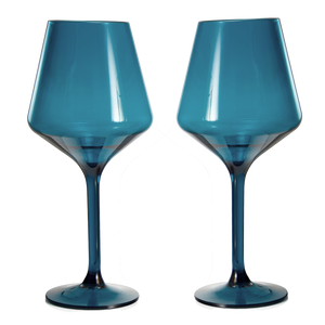 Saint Tropez Acrylic Stemmed Wine Glassware, Set of 2