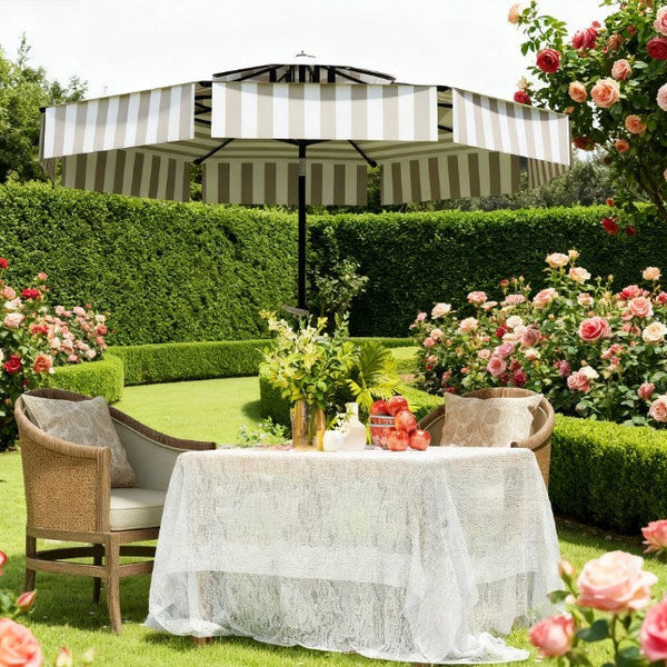 Outdoor Market 8.6 ft Patio Table Umbrella with Crank and Vent