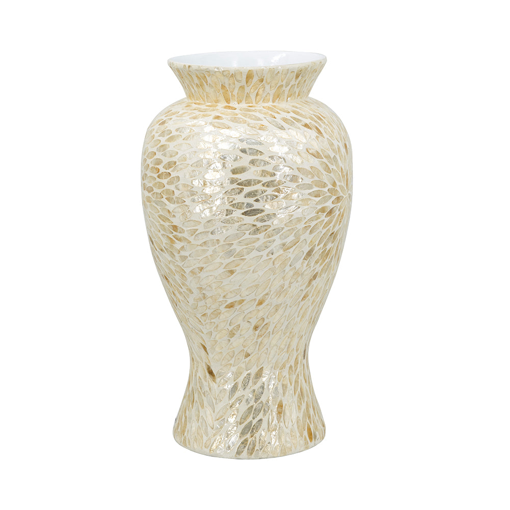 D11x19.7" Large Vase with Capiz Shell Motif