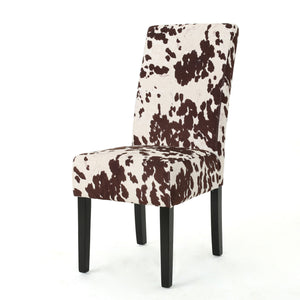 Contemporary Dining Chair With Rubberwood Legs (Set of 2)