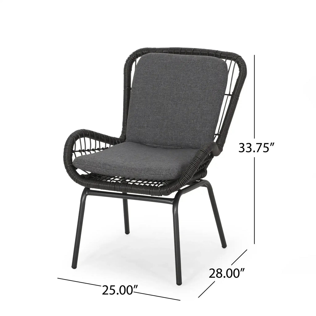 Outdoor Wicker Club Chair With Cushions (Set of 2) - Best Buy Furniture