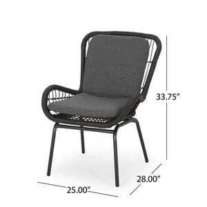 Outdoor Wicker Club Chair With Cushions (Set of 2) - Best Buy Furniture