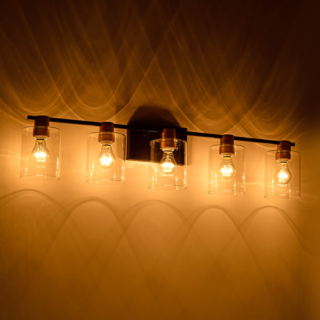 5-Light Matte Bathroom Lighting
