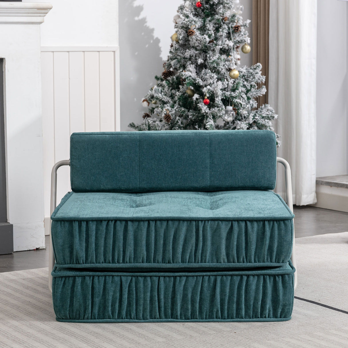 Folding Sofa With Removable Back Cushion, Convertible Futon Sleeper Chair