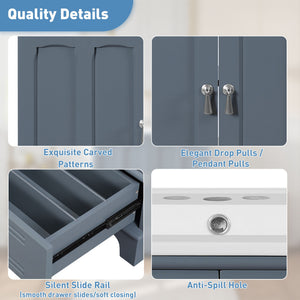 Bathroom Vanity With Sink, Cabinet With Adjustable Shelf And Drawer Divider