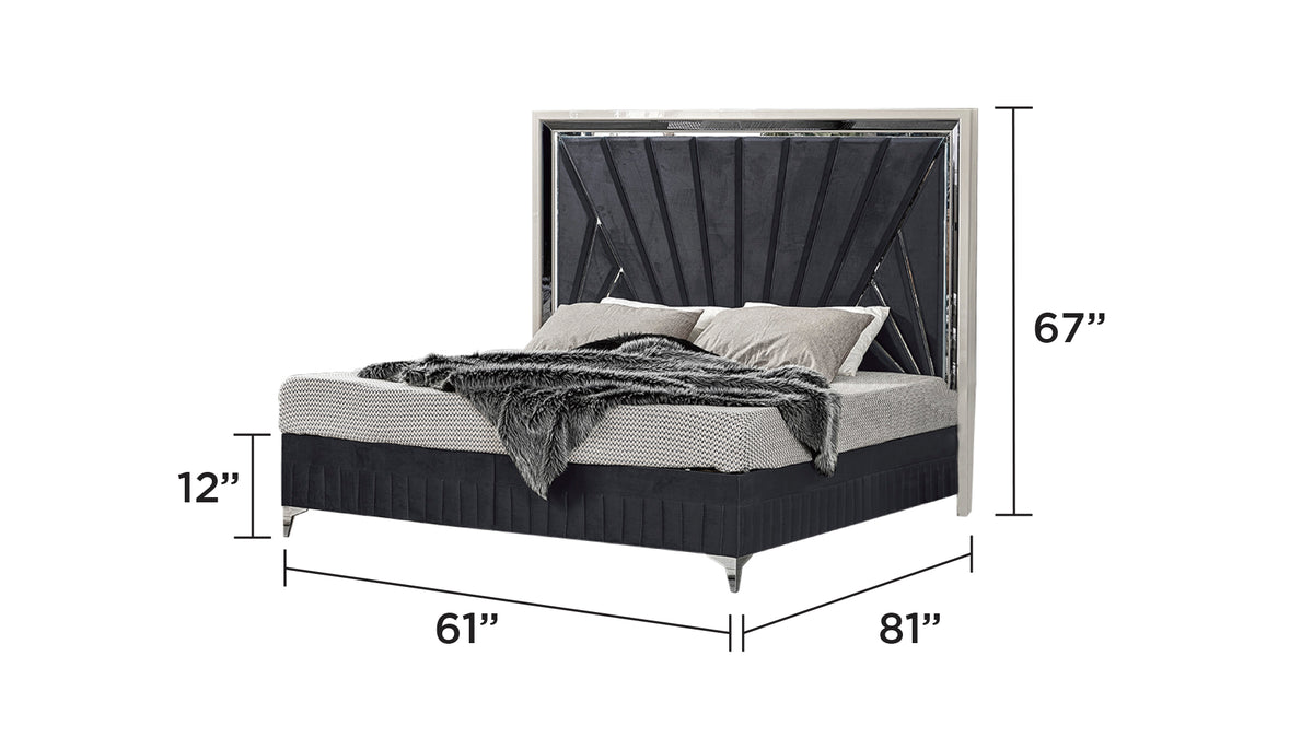 Lavita Modern & Contemporary Style 4 Pc Queen Upholstered Bedroom Set