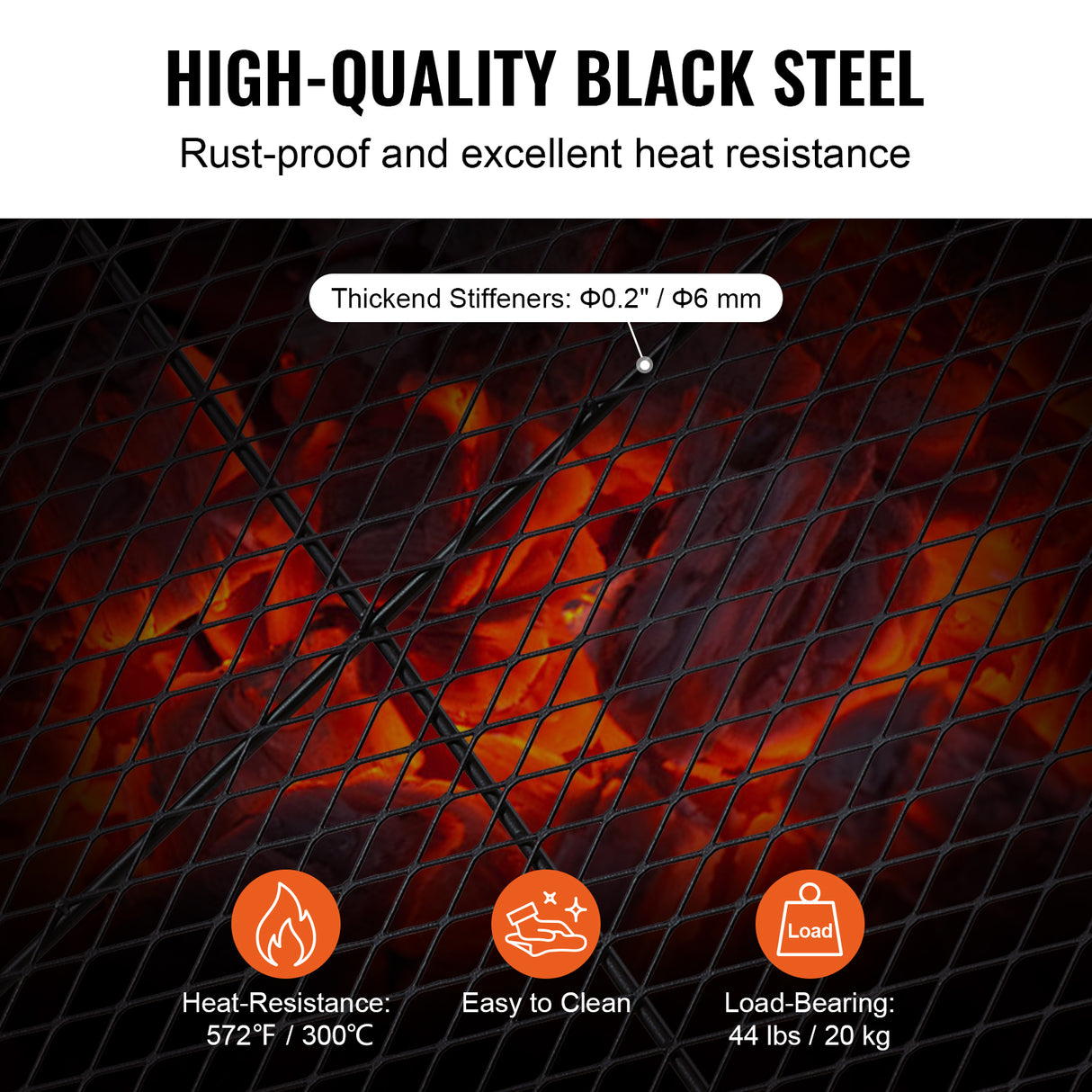 X-Marks Fire Pit Grill Grate, 36 Inch