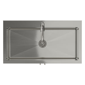 Reed - Deluxe Laundry Cabinet With Pull-Out Faucet And Stainless Steel Sink