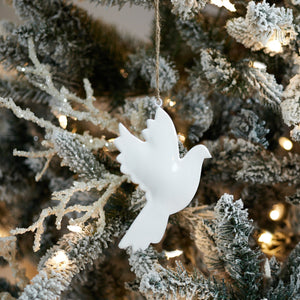 Metal Dove Bird Ornament (Set of 6)