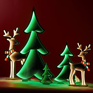 Green Pine Tree Ekkolight 11.75"H
