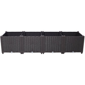Deep Raised Garden Bed Plastic Planter Boxes