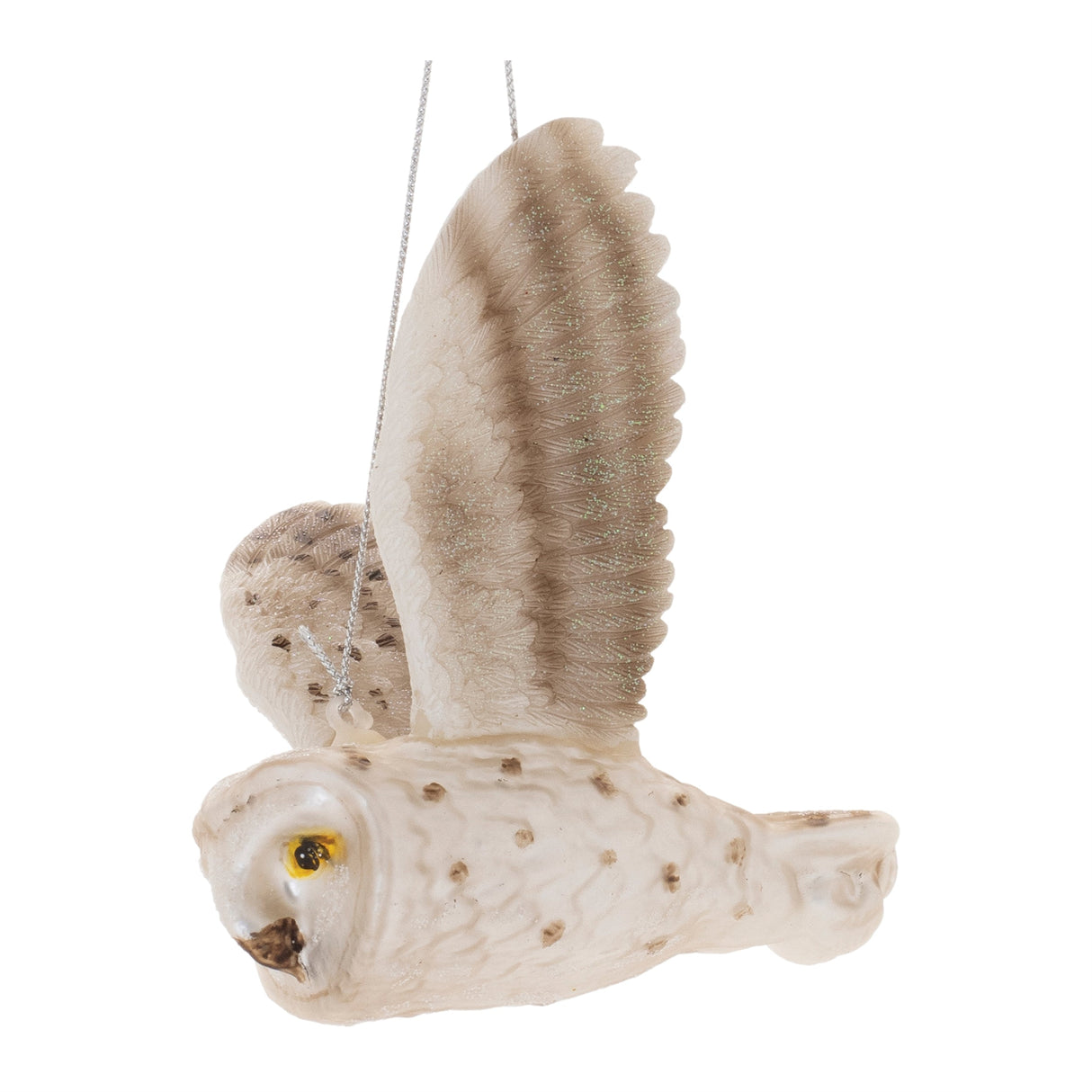 Glittered-glass-owl-ornament-(set-of-6)-Christmas-Ornaments