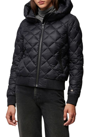 Soia & Kyo Senna 700 Fill Power Hooded Down Coat in Black , Size Large
