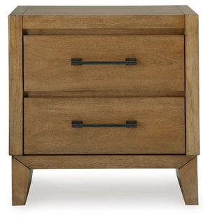 Sherbana - Two Drawer Night Stand - Light Brown - Best Buy Furniture
