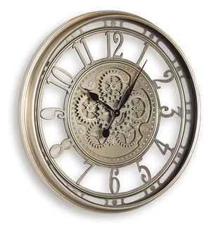 Gilover - Wall Clock - Champagne Finish - Best Buy Furniture