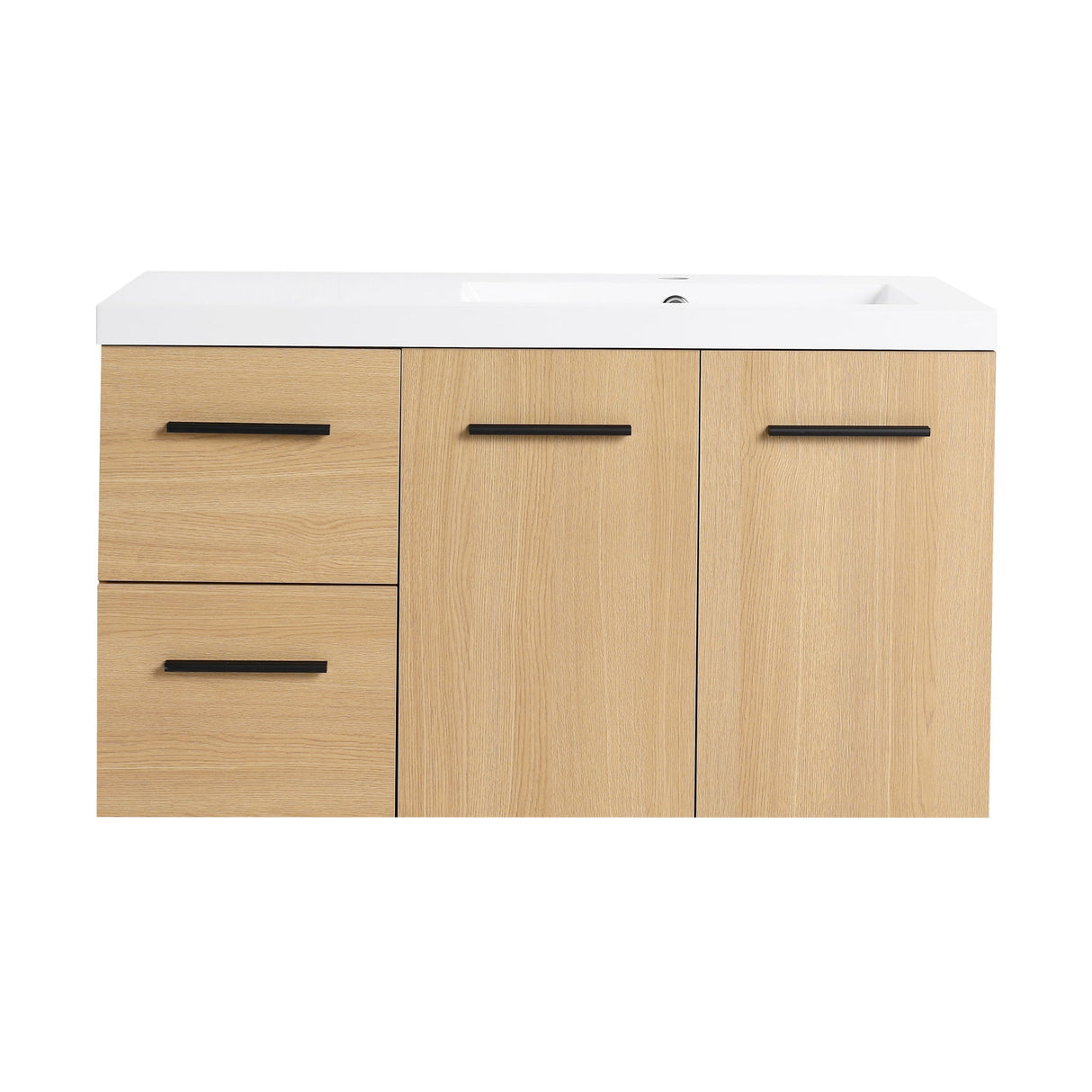 Wall Mounted Floating Bathroom Vanity With Sink, Door & Drawers Modular Cabinet