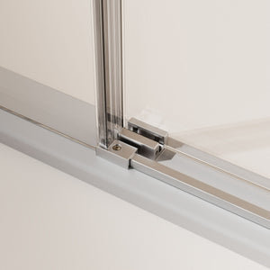 Frameless Single Sliding Shower Doors With Towel Rail & Handle