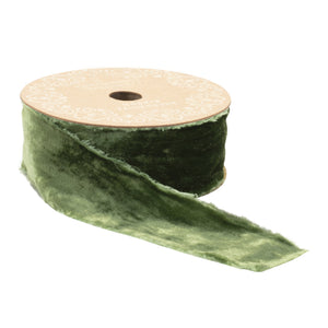 Raw edge velvet ribbon 2" x 10 yds.
