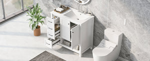 36" Bathroom Vanity with Sink Top and Storage Cabinet